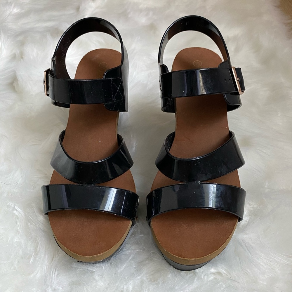 Black Pleather Heels